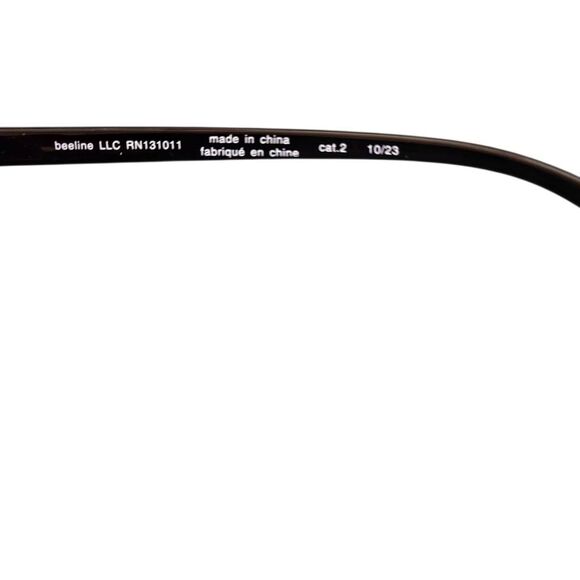 Black Aviator Sunglasses with Amber Lenses - Picture 11 of 12